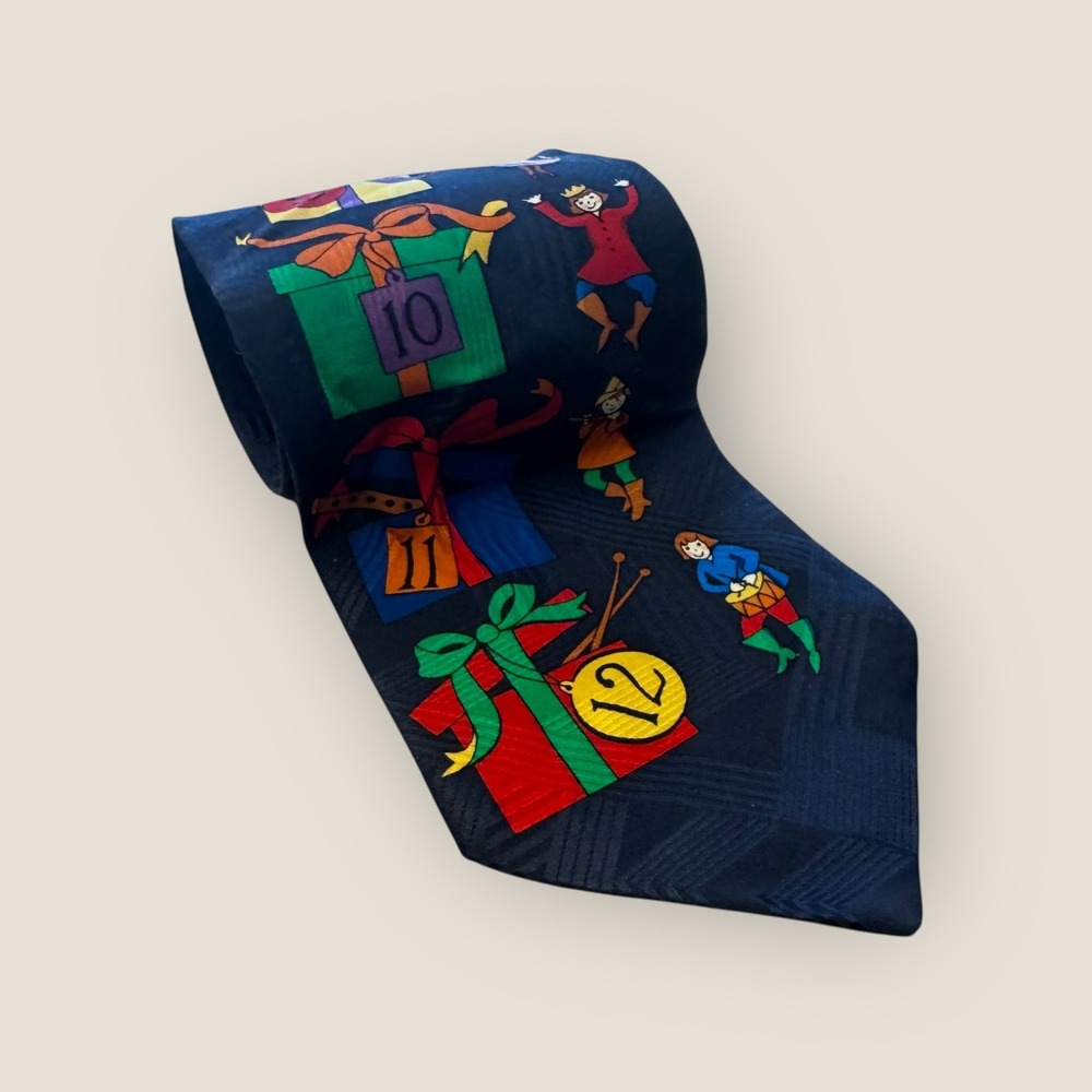Signature‎ Collection 12 Days of Christmas Silk Novelty Necktie Tie Cute